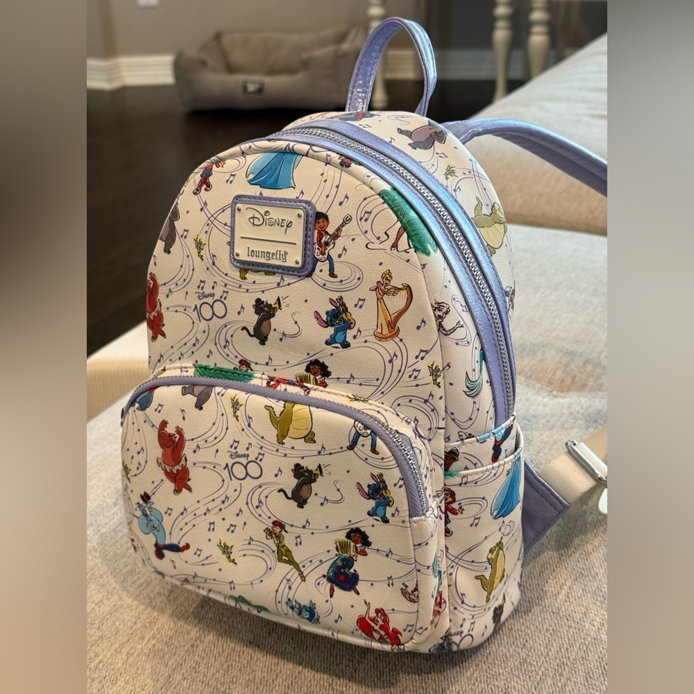 Loungefly Disney 100 Years of Wonder & Music Backpack NWOT - Picture 14 of 17